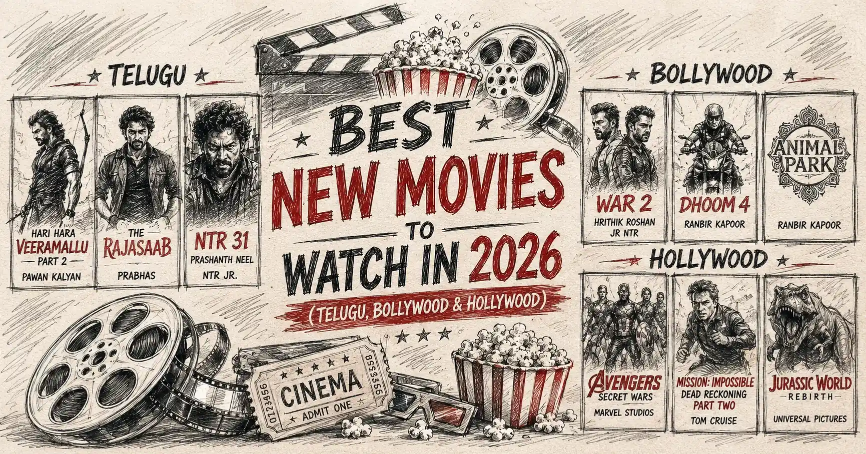 Best New Movies to Watch - 2026 Telugu, Bollywood & Hollywood